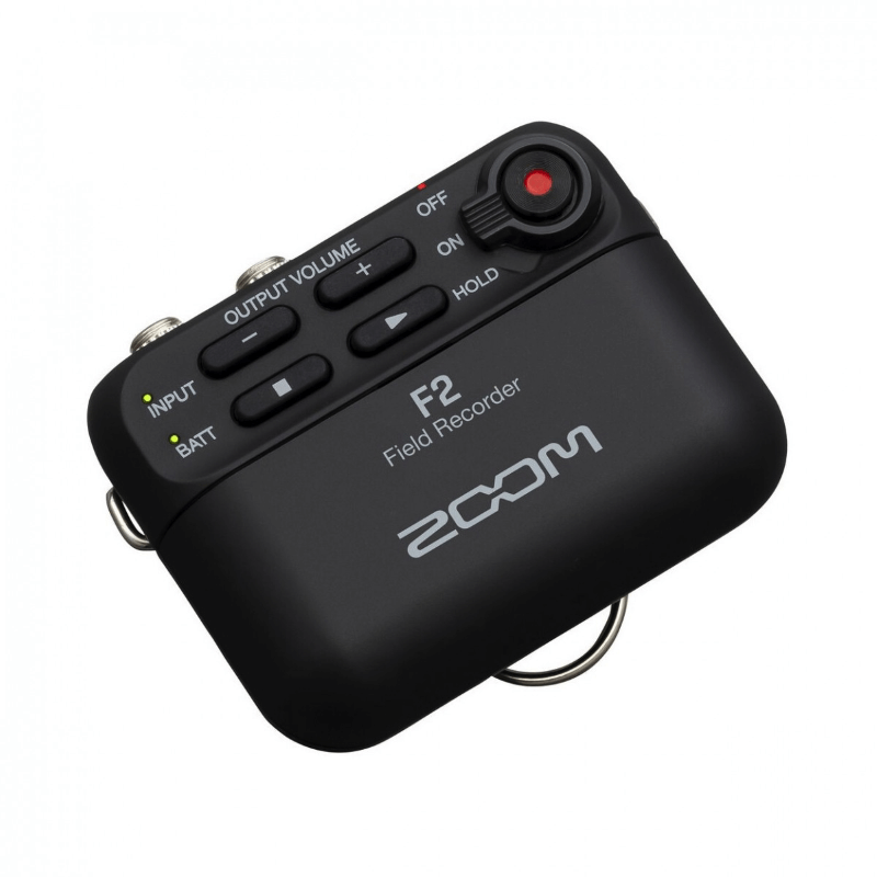 Zoom F2 Black Registratore Audio con Microfono Lavalier Nero Registratori  Portatili