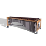 Adams Marimba MAHCC503 5.0 Octaves (C2-C7), Honduras Rosewood, Traveler Frame, Cherry - Black