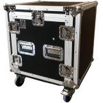 EXTREME YC10UR9M FLIGHT CASE LEGNO 10MM COMBO UNITA RACK 10U MIXER 9U 3 COPERCHI 10 CHIUSURE 4 MANIGLIE 4 RUOTE