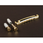 Gotoh GE101A-GG Cordiera per chitarra, modello LP, con perni e tasselli, interasse 82mm, alluminio, oro