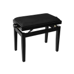 Boston PB1/1020 piano bench with adjustable seat (55,5x32,5x48-56cm), glossy black with black velvet seat