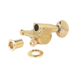 Gotoh SG-381-05-G Meccaniche per chitarra, 3x L+ 3x R, rapporto 1:16, bottone ovale oro, oro