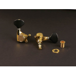 Gotoh SGL-510 Z-G Meccaniche per chitarra, 3x L+ 3x R, rapporto 1:21, bottone nero, oro