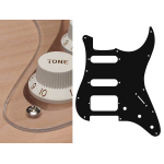 Boston ST-123-TR Battipenna per chitarra elettrica ST, SSH, 3 pot holes, 3-5 switch, 1 strato, transparent