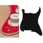 Boston ST-300-PR Battipenna per chitarra elettrica ST, no holes (only screw holes), 3 strati, pearl red