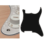 Boston ST-400-PWW Battipenna per chitarra elettrica ST, no holes (only screw holes), 4 strati, pearl white webbing