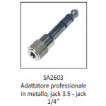 Adattatore SA2603  MiniJack3.5 F Stereo > Jack6.3 M Stereo - metallo