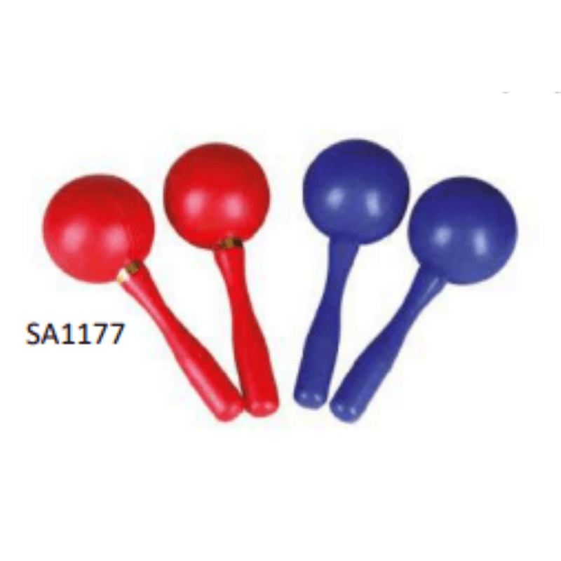 Coppia mini maracas in fibra colorata - ø mm. 58x140