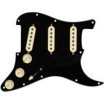 Fender Pre-Wired Strat® Pickguard, Custom Shop Fat 50's SSS Black 11 Hole 0992340506