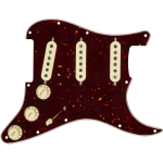 Fender Pre-Wired Strat® Pickguard, Custom '69 SSS Tortoise Shell 11 Hole 0992341500