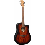 Lag T70DCE-B&B Chitarra Acustica Dreadnought Cutaway EQ Black & Brown