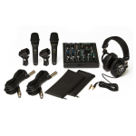 Mackie Performer Bundle Kit con Mixer 6 Canali 2 Microfoni per Voce e Cuffia Professionale