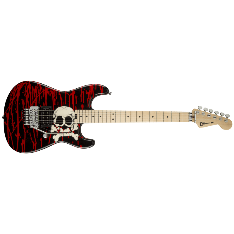 Charvel Warren DeMartini Signature Pro-Mod Blood and Skull, Maple Fingerboard, Blood and Skull