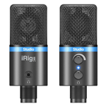 IK Multimedia iRig MIC Studio - Microfono a diaframma largo per sistemi Android, iOS, PC e MAC - nero