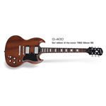 Epiphone G400 vintage Worn brown EGGVWBCH1