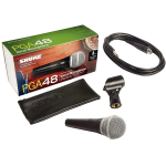 Shure PGA48 QTR Microfono dinamico con astuccio, supporto e cavo XLR - Jack incluso