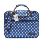 Beaumont Borsa Porta Spartiti Blu a Pallini Bianchi