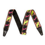 Fender Neon Monogrammed Strap, Yellow/Pink 0990681304