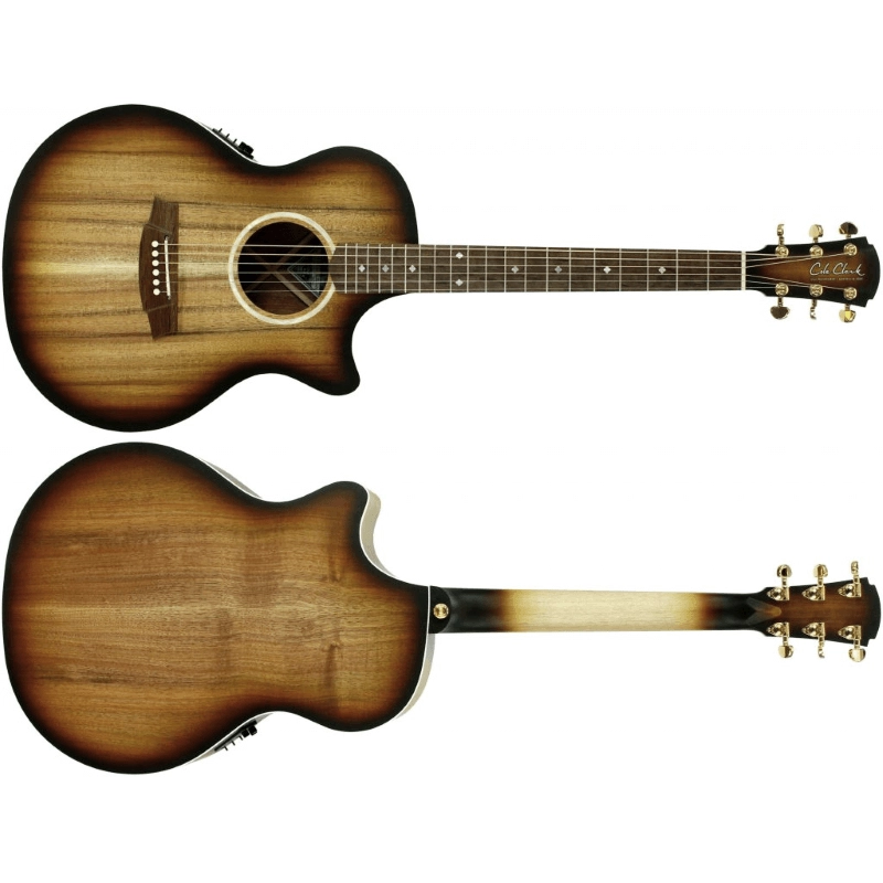 Cole Clark Angel AN2EC All Blackwood Sunburst CCAN2EC-BLBL-SUN