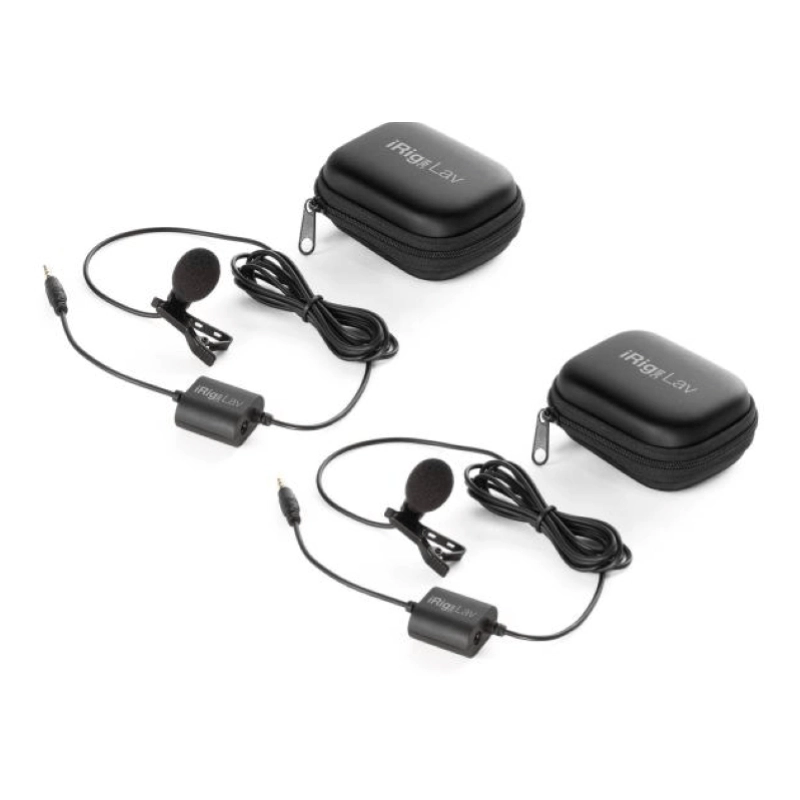 IK Multimedia iRig Mic Lav Dual - coppia microfoni lavalier per sistemi Android, iOS e MAC
