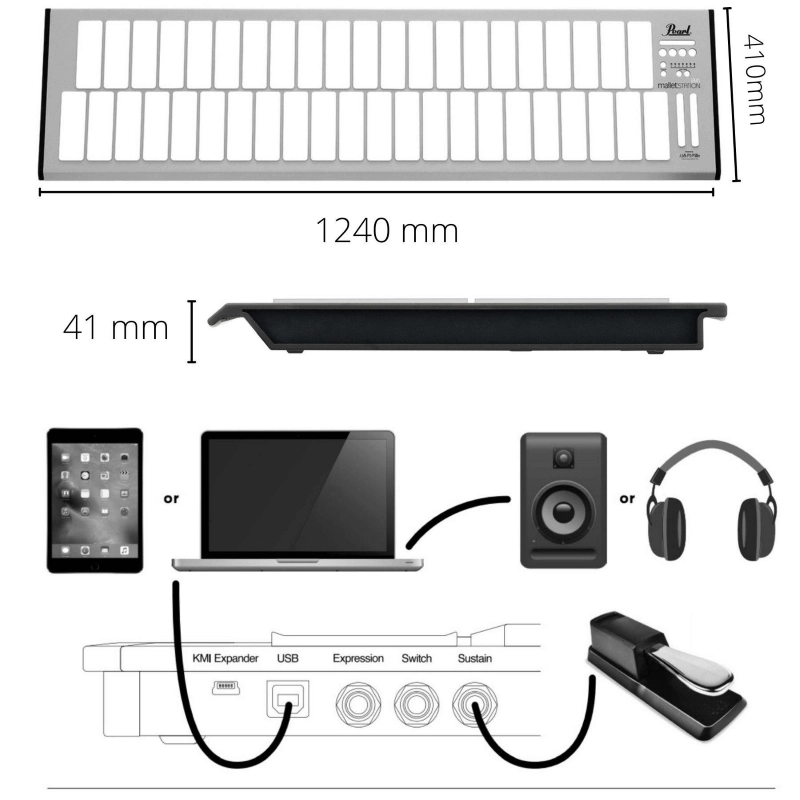 Pearl EM1 Malletstation 3 ottave Vibrafono