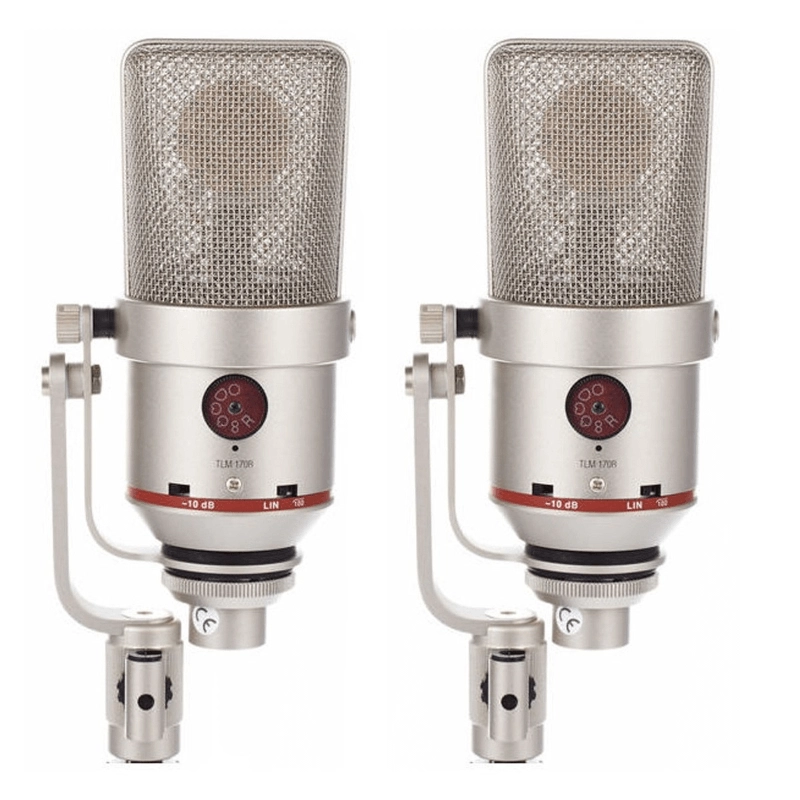 Neumann TLM 170 R Switchable Studio Microphone Stereo Set, Nickel