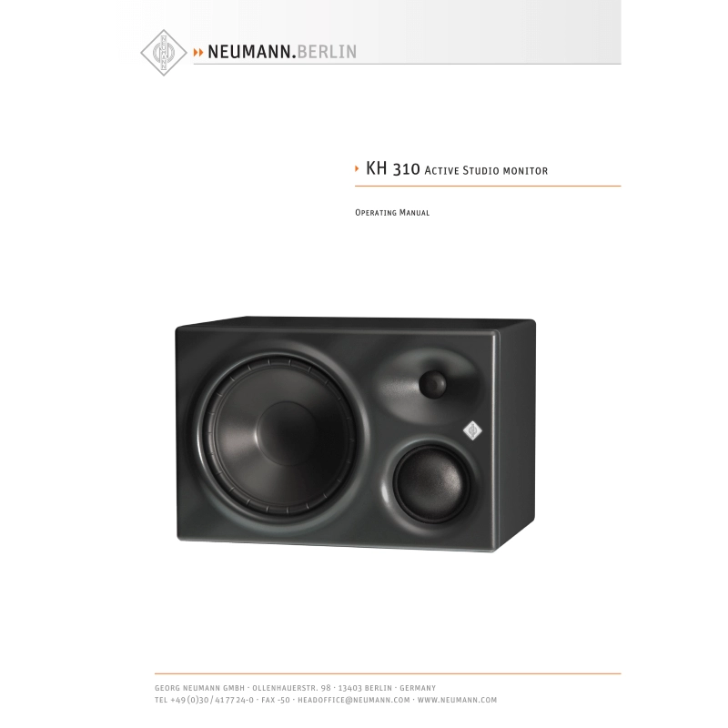 Neumann KH 310 A Right G Monitor Nearfiled 3 Vie
