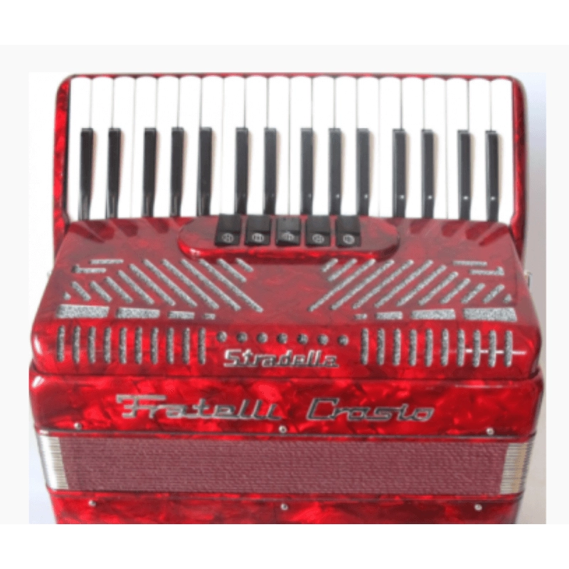 Fisarmonica Crosio 48 Bassi 34 Tasti 5 Registri Rossa (6x8)