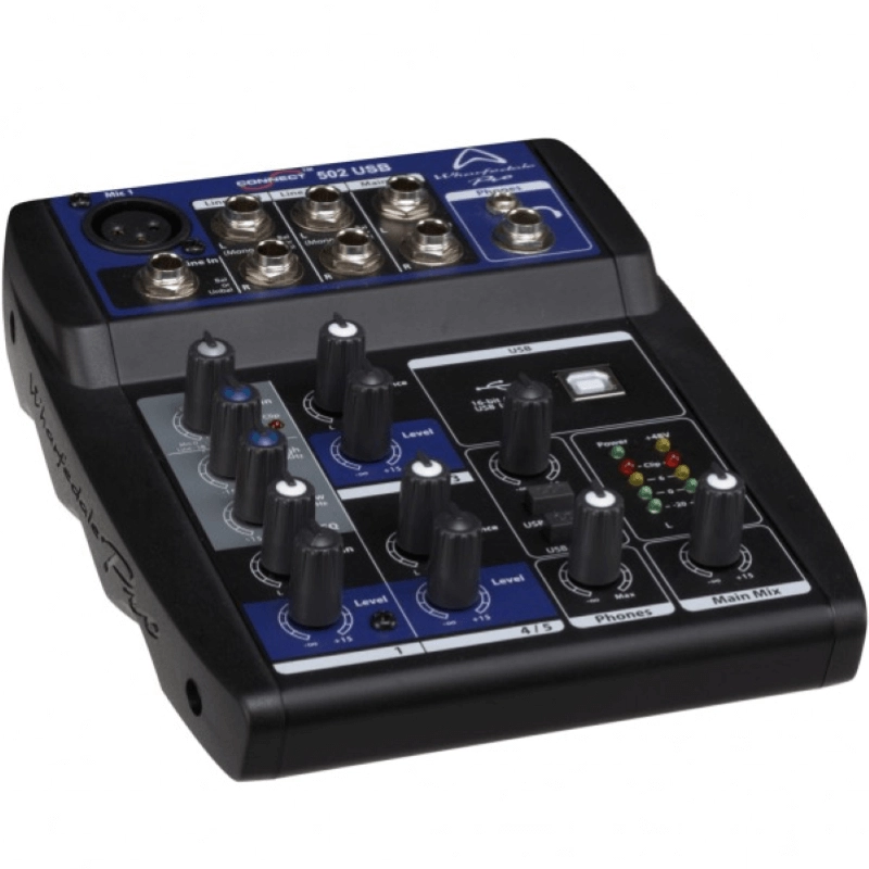 Wharfedale pro CONNECT 502 USB Mixer audio a 5 canali