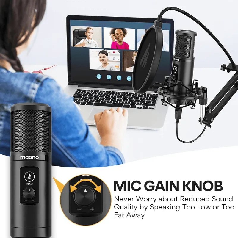 Maono PM421 Microfono Podcasting USB