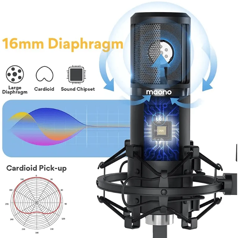 Maono PM421 Microfono Podcasting USB