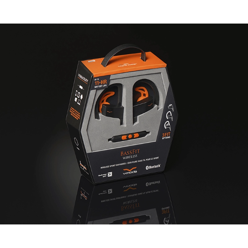 V-MODA BassFit Wireless In-Ear Headphones - Black