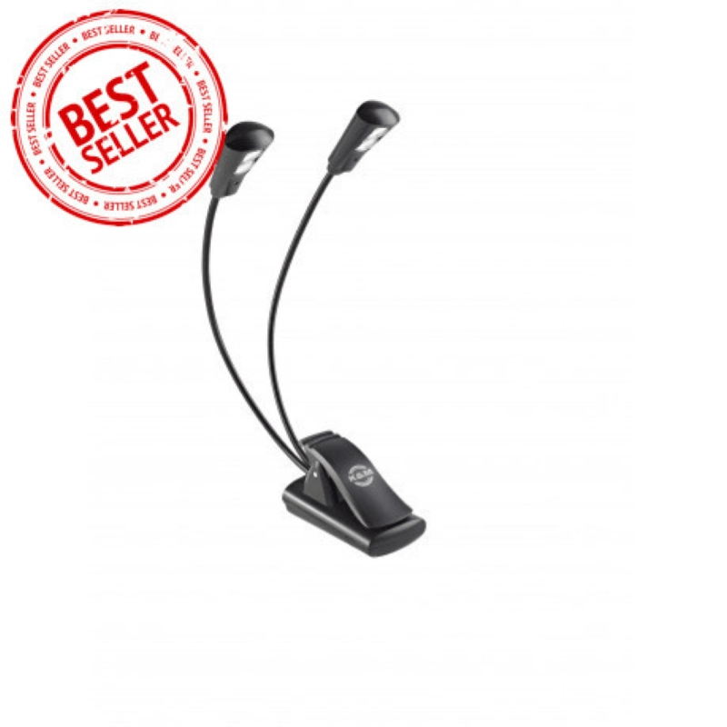 K&M 12244 Luce per leggio per spartiti doppia a 2 led
