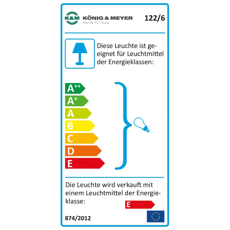 K&M 12260Luce Doppia per leggio 25 watt