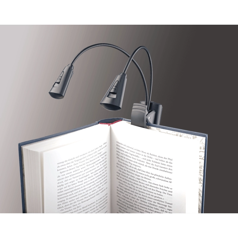 K&M 12244 Luce per leggio per spartiti doppia a 2 led
