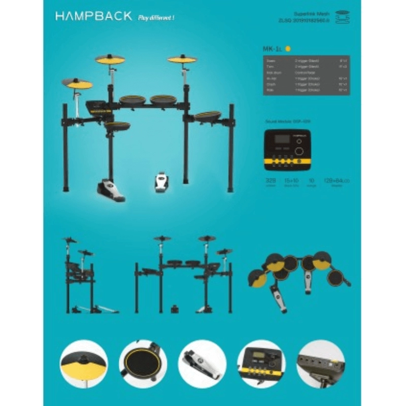 HAMPBACK MK-1L BATTERIA ELETTRONICA (gialla)