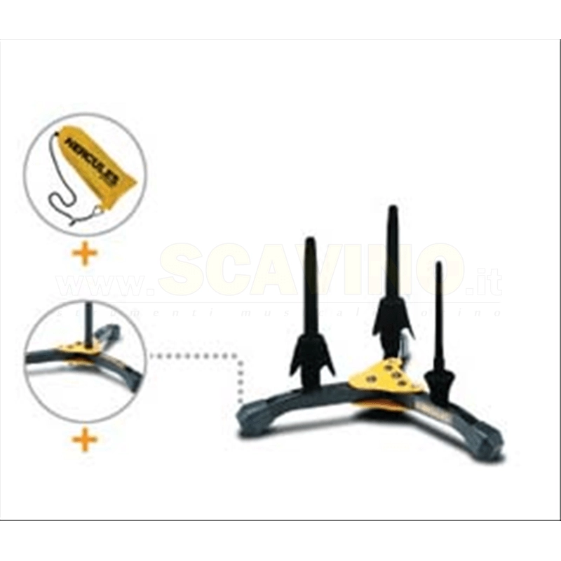 Hercules DS543BB Supporto per Due Clarinetti o Flauti e Piccolo