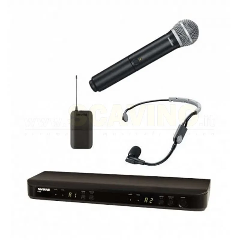 Shure BLX1288E-SM35 Radiomicrofono doppio SM58, SM35. (M17)