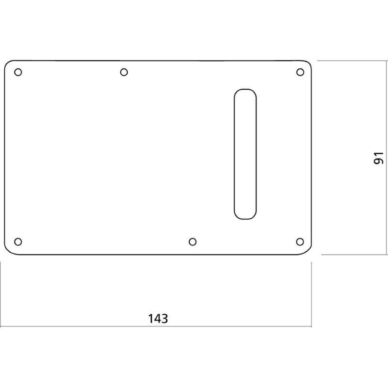 Yellow Parts EZ2120B Piastra Posteriore Tremolo Stratocaster® Style Nero