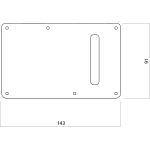 Yellow Parts EZ2120B Piastra Posteriore Tremolo Stratocaster® Style Nero