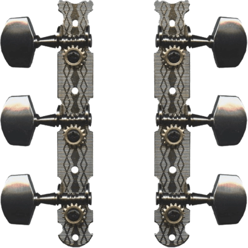 Yellow Parts EZ1761N Meccaniche Chitarra Acustica 1+1 Ottone Cromato 2 Pcs