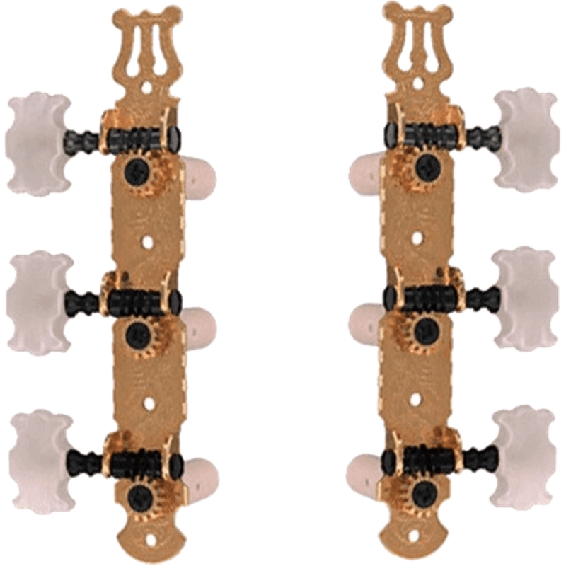 Yellow Parts EZ1789G Meccaniche Chitarra Classica 1+1 Dorate 2 Pcs