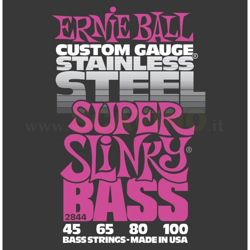 Ernie Ball 2844 - Stainless Steel Super Slinky Bass 45.100