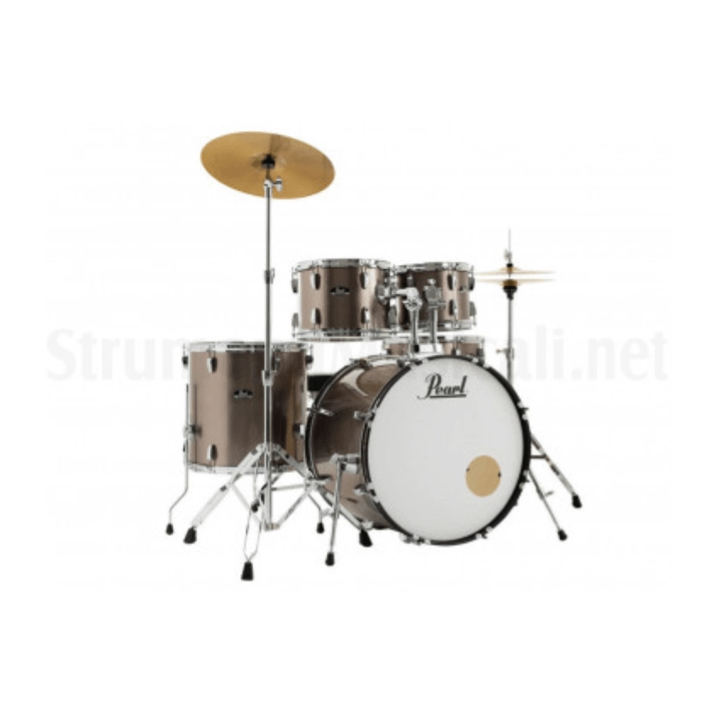 PEARL RS525SC/C707 Batteria 22 10 12 16 14 Roadshow Bronze Metallic con Hardware e Piatti Sabian 16 14