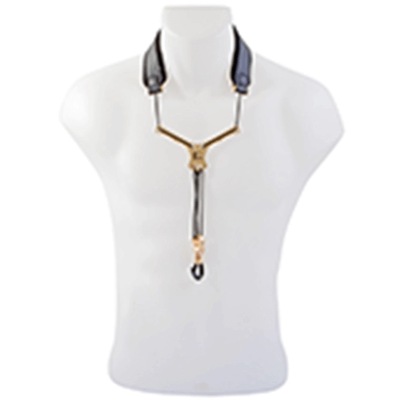 BG S20YBMSH Zen Collarino in Pelle con Distanziatore per Sax Alto, Tenore e Soprano Nero