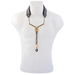 BG S20YBMSH Zen Collarino in Pelle con Distanziatore per Sax Alto, Tenore e Soprano Nero