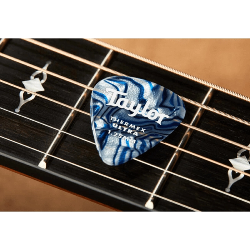 Taylor Prem 351 Thermex Ultra Picks,Blue Swirl, 1.25mm,6-Pack