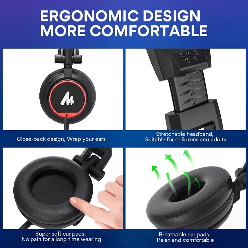 Maono MH501 Cuffia da Studio Chiusa
