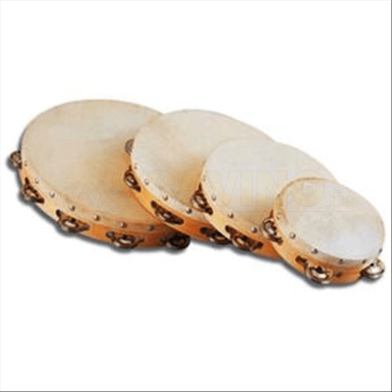 HALIFAX 1804 TAMBURELLO 10'+PIATTINI+Pelle Naturale