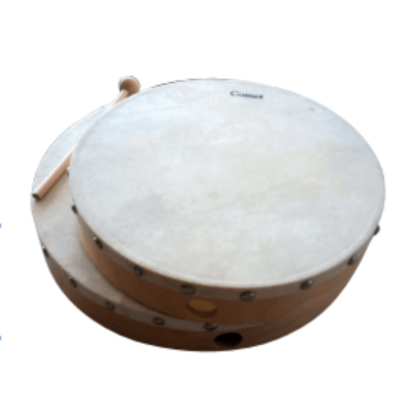 Tamburello Ritmico Pelle naturale Fissa cm.25
